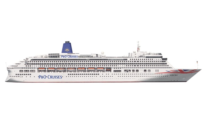 Die "Aurora" wird auch die neue P&O-Bemalung tragen. &copy; P&O Cruises