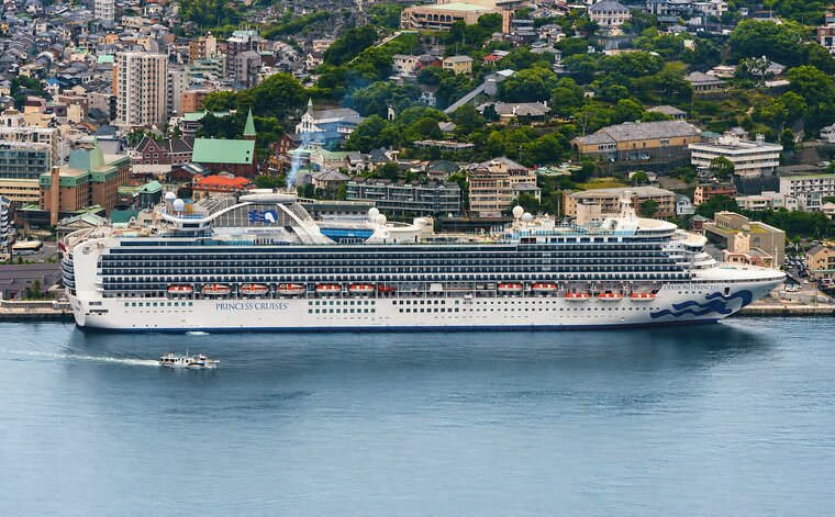 Die Diamond Princess in Nagasaki. &copy; ReiseInsider