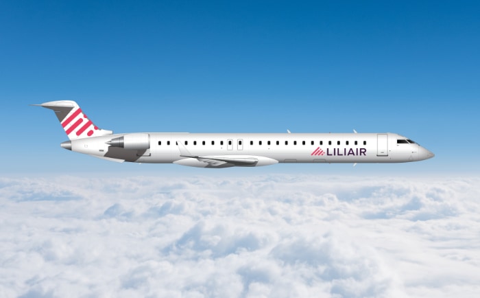 So soll der Liliair CRJ900 künftig in der Luft aussehen. &copy; Liliair