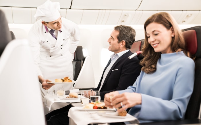Alleinstellungsmerkmal: Flying Chef in der Business Class von Austrian Airlines. &copy; Austrian Airlines