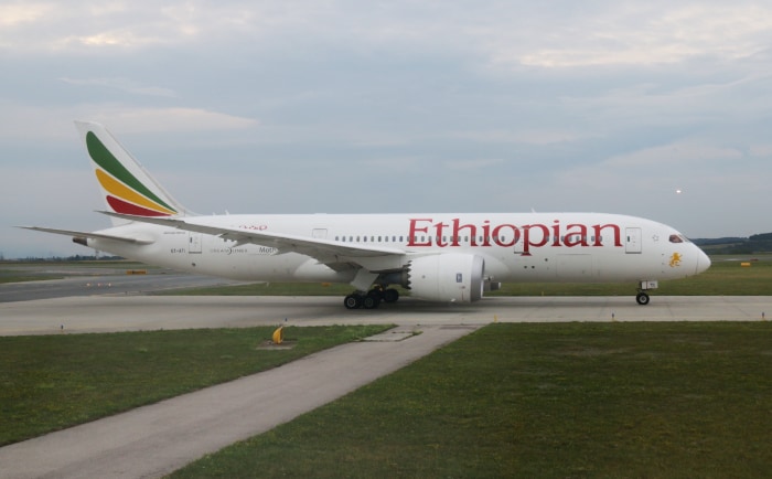 Boeing 787 von Ethiopian Airlines. &copy; Martin Dichler