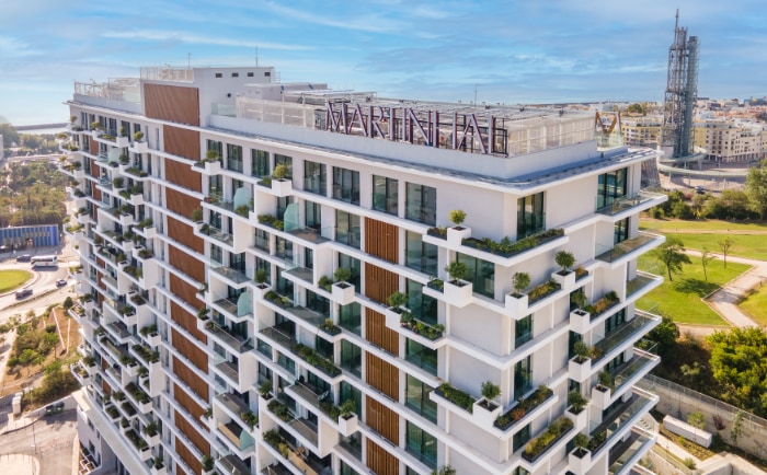 Begrünte Fassade des Hotels. © Martinhal Hotels & Resorts Begrünte Fassade des Hotels. © Martinhal Hotels & Resorts