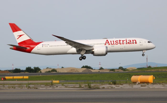 Der zweite AUA-"Dreamliner" kurz vor der Landung in Wien. &copy; Martin Dichler