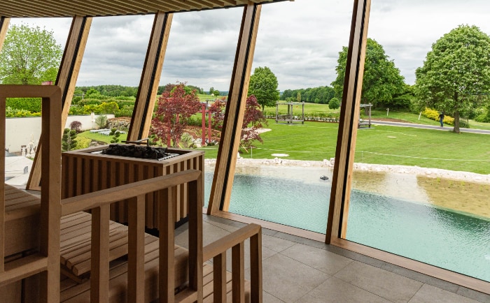 Sauna mit Ausblick im Kensho Spa. &copy; Reiters Reserve