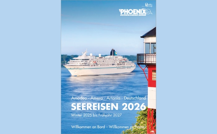Der neue Phoenix-Seereisen-Katalog ist beachtliche 200 Seiten stark. &copy; Phoenix Reisen