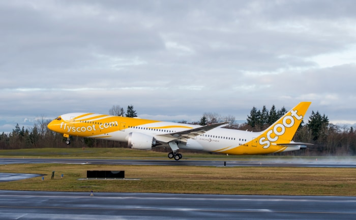 Scoot-Flieger beim Start. &copy; Scoot