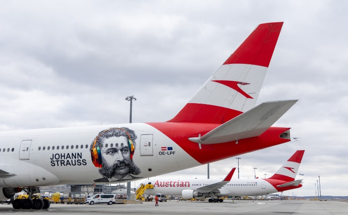 Johann Strauss im coolen Look. &copy; Austrian Airlines / Amer