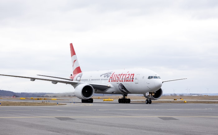 Eine Langstreckenmaschine von Austrian Airlines wurde "musikalisch" gebrandet. &copy; Austrian Airlines / Amer