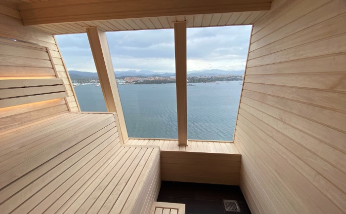 Sauna mit Ausblick auf der Aida Diva. &copy; ReiseInsider