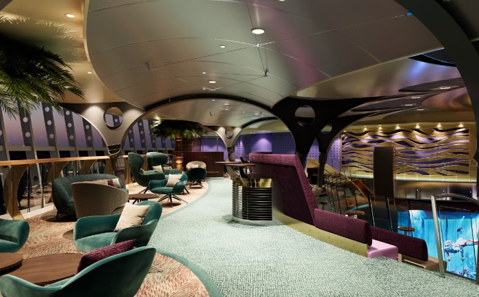 Auch das zentrale Atrium wurde neu gestaltet. &copy; Aida Cruises