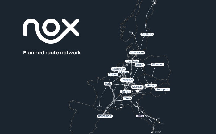 Das geplante Netzwerk der Nox-Züge. &copy; Nox Mobility