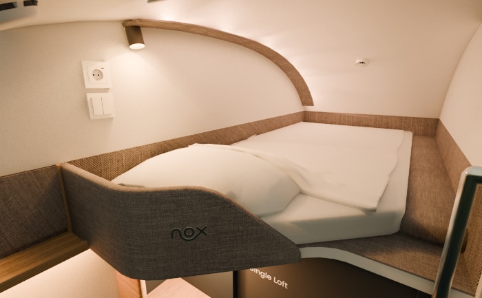 So sieht eine Einzelkabine aus. &copy; Nox Mobility