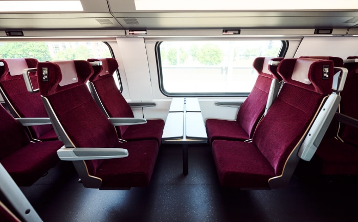Wirkt komfortabel: Zweite Klasse im neuen Railjet. &copy; ÖBB / Marek Knopp