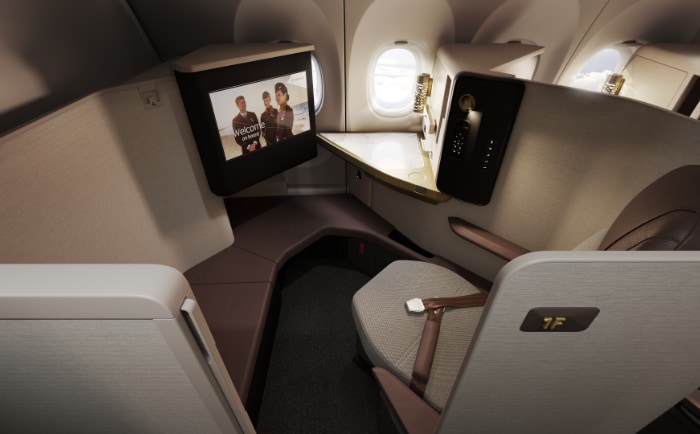 First Class im Etihad A321LR. &copy; Etihad Airways