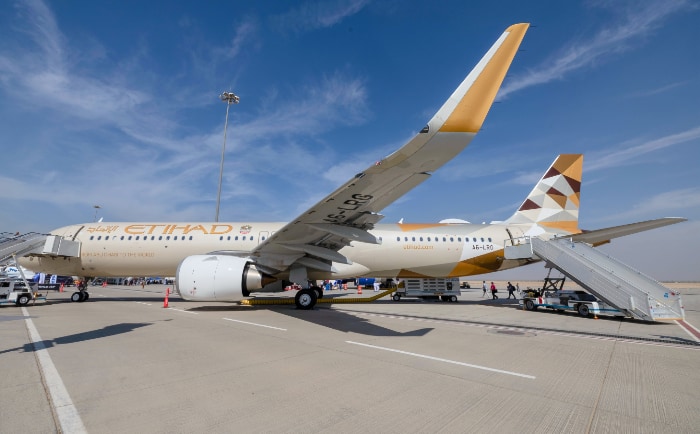 Etihad wird den neuen Airbus A321LR auf den zusätzlichen Flügen einsetzen. &copy; Etihad Airways