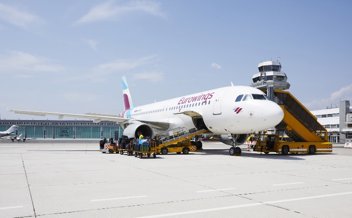 Airbus von Eurowings am Flughafen Klagenfurt &copy; Klagenfurt Airport