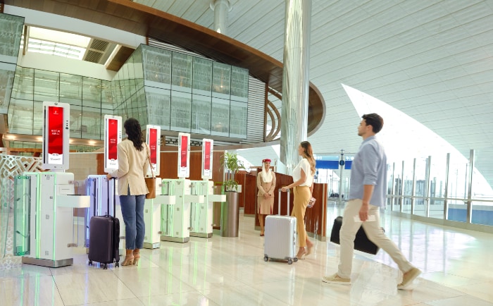 Emirates setzt in Dubai vermehrt auf Gesichtserkennung. © Emirates Emirates setzt in Dubai vermehrt auf Gesichtserkennung. © Emirates