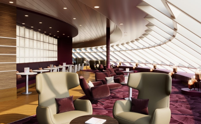 Die neu gestaltete Panorama Lounge auf der Aida Luna. &copy; Aida Cruises