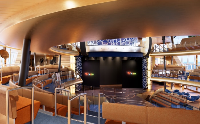 Das Theatrium ist das Herzstück des Schiffes. &copy; Aida Cruises