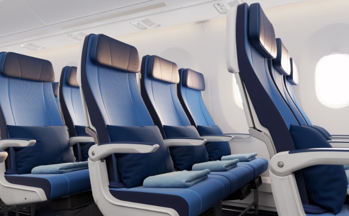 Economy Class im A350. © Edelweiss Economy Class im A350. © Edelweiss