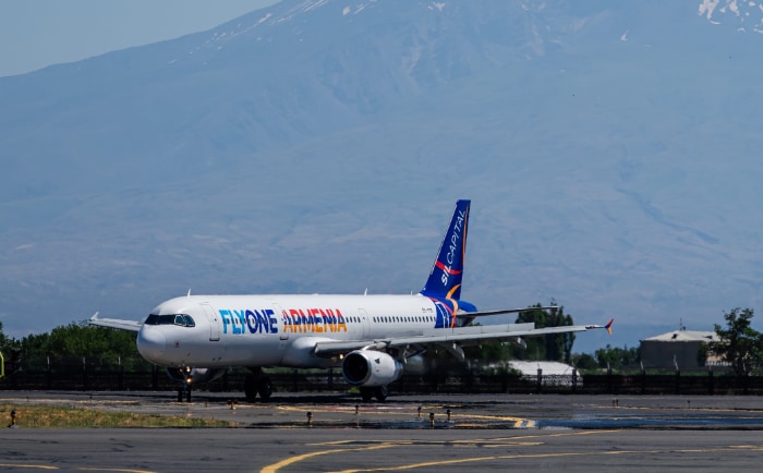 Airbus A320 von FlyOne Armenia &copy; Flughafen Wien/FlyOne Armenia