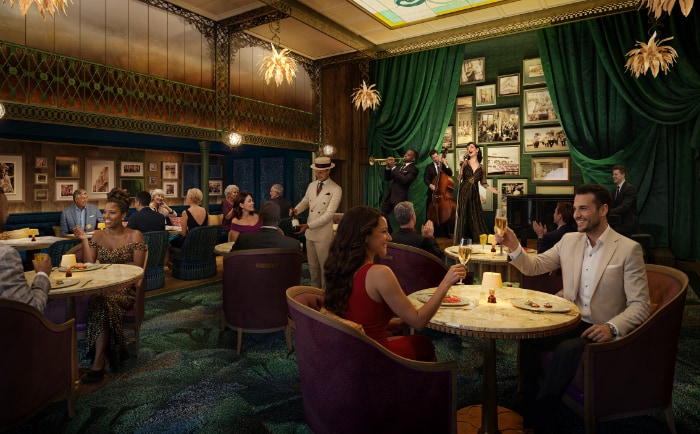 Der Orleans Parish Supper Club wird Jazz mit Cajun und kreolischen Gerichten bieten. &copy; Royal Caribbean International