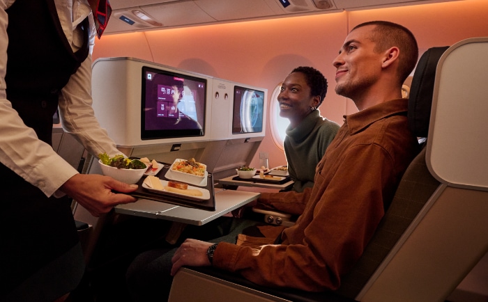 Die AUA erhält den gleichen Premium-Economy-Sitz wie Swiss - hier ein Bild aus einem Airbus A350 von Swiss. &copy; Swiss