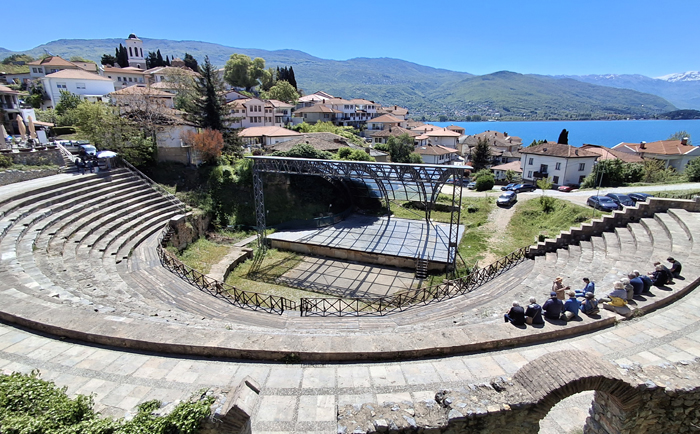 Das Amphitheater von Ohrid. © Martin Dichler Das Amphitheater von Ohrid. © Martin Dichler