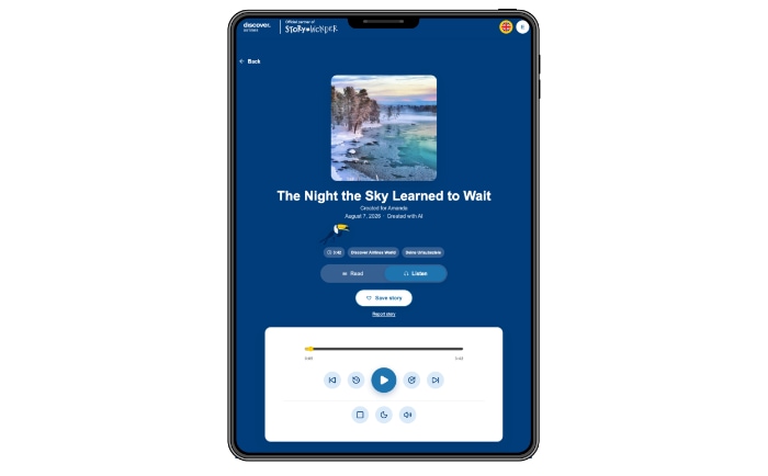 Personalisierte Geschichten bei Discover Airlines. &copy; Spafax