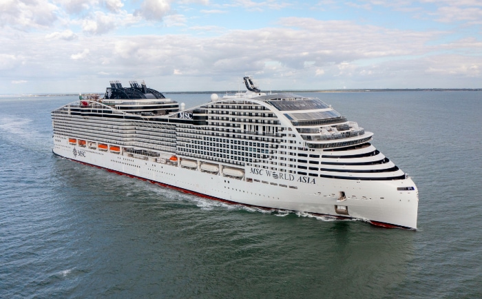 Die MSC World Asia ist das dritte Schiff der World Class. © Chantiers de l’Atlantique/Askopia Die MSC World Asia ist das dritte Schiff der World Class. © Chantiers de l’Atlantique/Askopia